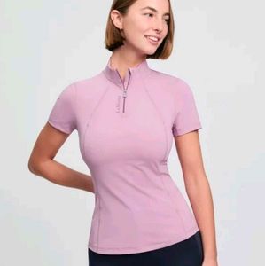 Women's Athletic Zip Neck Top and shorts