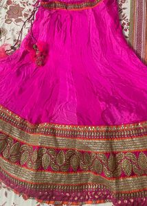 Meena Bazaar, Free Size, Semi Stiched Lehenga Chol