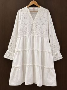 White Broderie Anglaise Tiered Kurta
