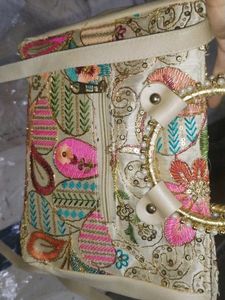 Embroidered Clutch Bag