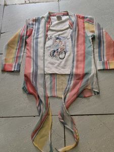 Cute Striped Tunic Top