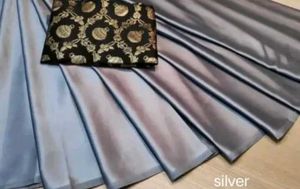 Elegant Silver Saree