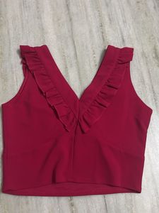 Chic Ruffle Trim Top
