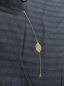 Delicate Gold Heart Necklace with chain bracelet c
