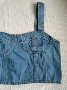 Stylish Denim Corset Top