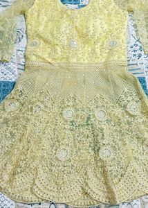 Designer Yellow Peplum Lehenga Choli Set