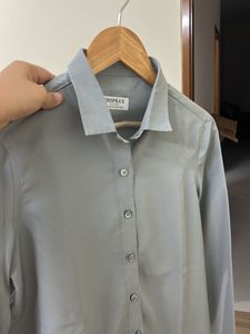 Classic Grey Button-Up Shirt