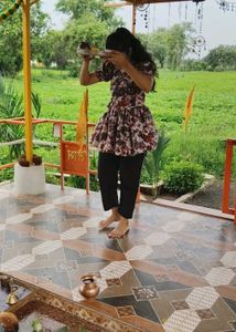 Stylish Floral Print Kurta