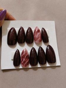 beautiful shade of brown, baddie Press On Nails -