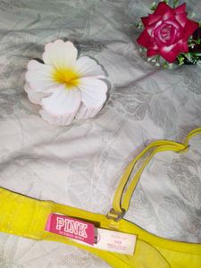 Vibrant Yellow Padded  push-up Bra