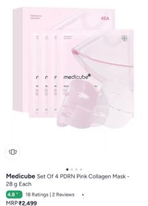Medicube Pore Pink Collagen Gel Masks (pack of 4)