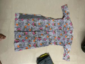 Floral Print Kurta
