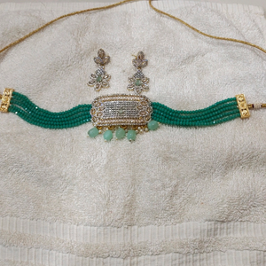 CZ Choker with earing