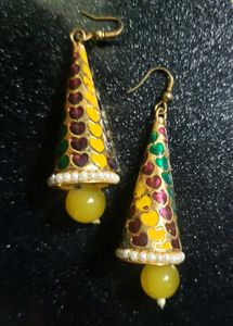 Unique Cone Heart Drop Earrings