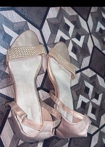 Elegant Rose Gold Strappy Heels