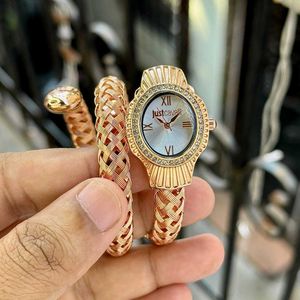 Just Cavalli Gold Snake Bangle Watch