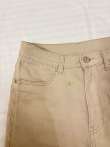 Women's Beige Flared Jeans