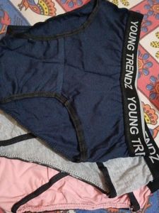 Young Trendz Panty 3 Colour-pink,Blue,Grey Hurry U