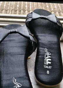 Black Bow Slide Sandals