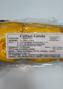 GANGA Knitting Yarn - Yellow