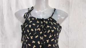 Cute Teddy Bear Print Mini Dress