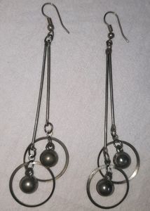 Metal Drop Earrings Set