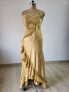 Elegant Gold Embellished Gown