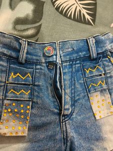 Cute Denim Dungarees and shorts combo