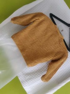 H&amp;M Mustard Knit Cardigan
