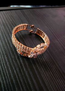 Stunning Rose Gold Bracelet with Pink Stones