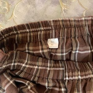 Trendy Plaid Wide-Leg Cargo Pants