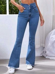 bootcut Flared high waist Blue stretchable Jeans