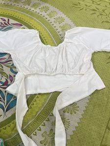 White Cropped Top for girl-women