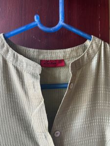 Mint Green Textured Kurta