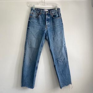 Zara Classic Blue Wash Straight Leg Jeans