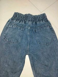 “Trendy High Waist Blue Denim Jeans – Brand New