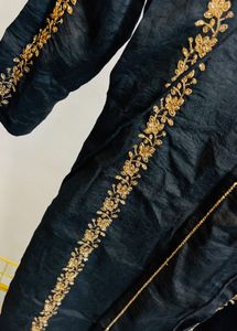 Elegant Black Embroidered Kurta wedding kurti