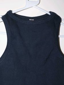 Navy Ribbed Tank Top