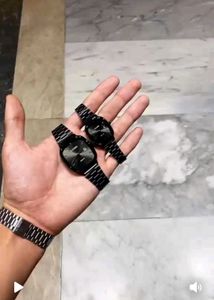 Casio Couple Black Watch Set