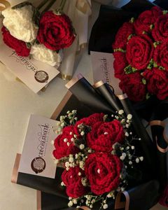 Handmade Crochet Rose Bouquet