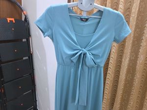 MAX Chic Blue Tie-Front Jumpsuit