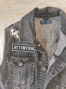 Denim Vest with Patches