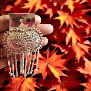 Silver Boho Dangle Earrings