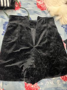 Black Velvet Shorts