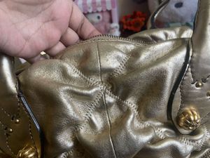 Chic Metallic Gold Hobo Bag