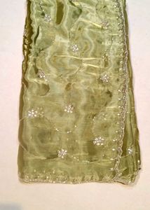 Green heavy saree