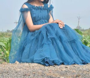 Stunning Teal Tiered Gown