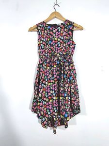 Black Floral Print Dress (Girl's)