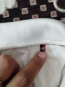 Men's White Graphic Print Polo T-Shirt