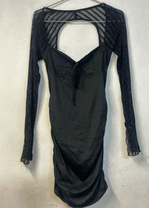 Black backless Mini Dress